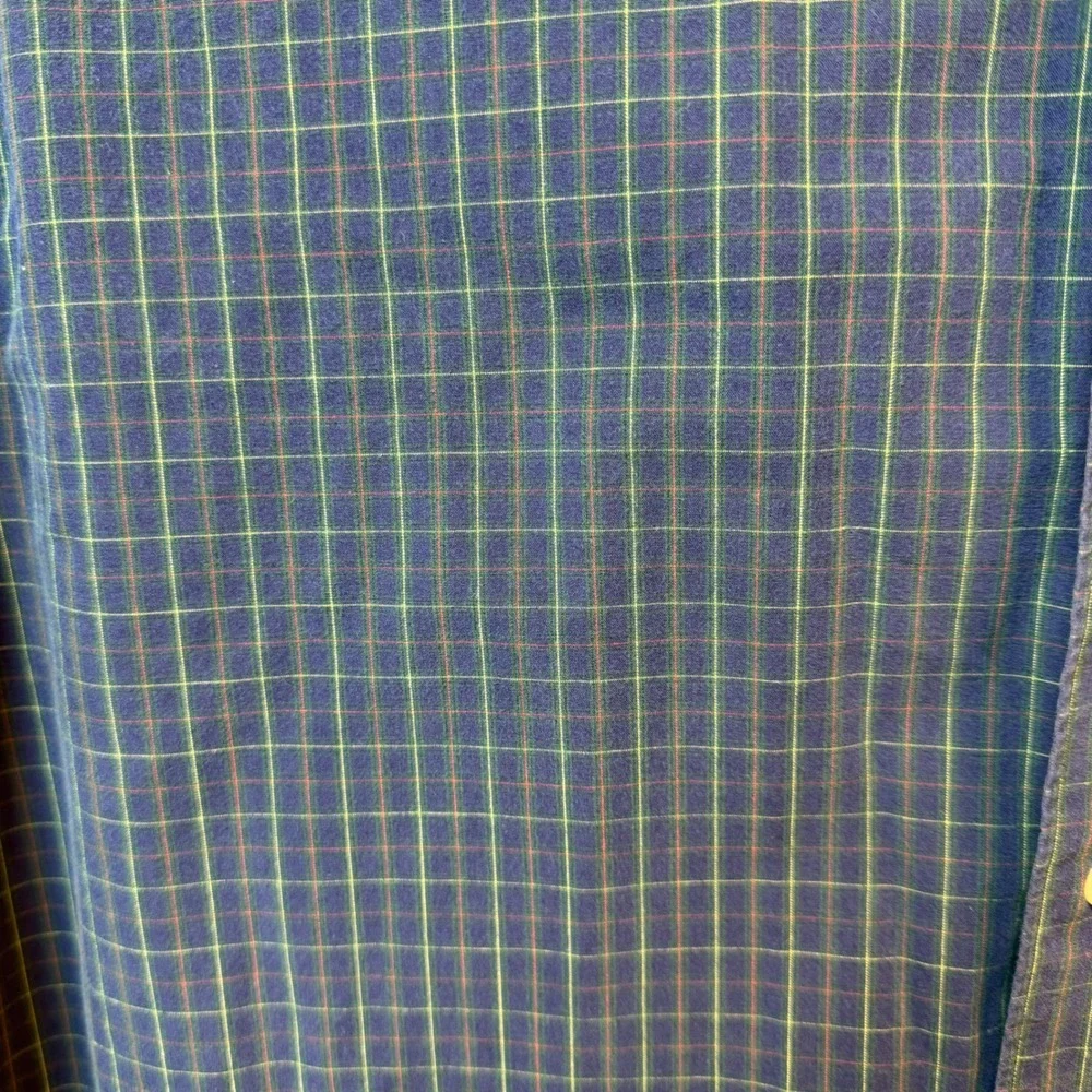 Polo Ralph Lauren Shirt Mens XXL Blue Pony Marlowe Plaid Button Down Long Sleeve